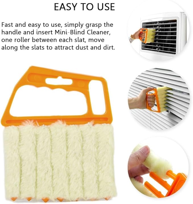 Blind Cleaner Brush, Blinds Dust Shutters, Mini Washable & Removable Window Air
