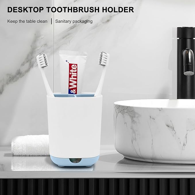 Toothbrush Holder for Bathroom, Plastic Detachable for Easy Cleaning