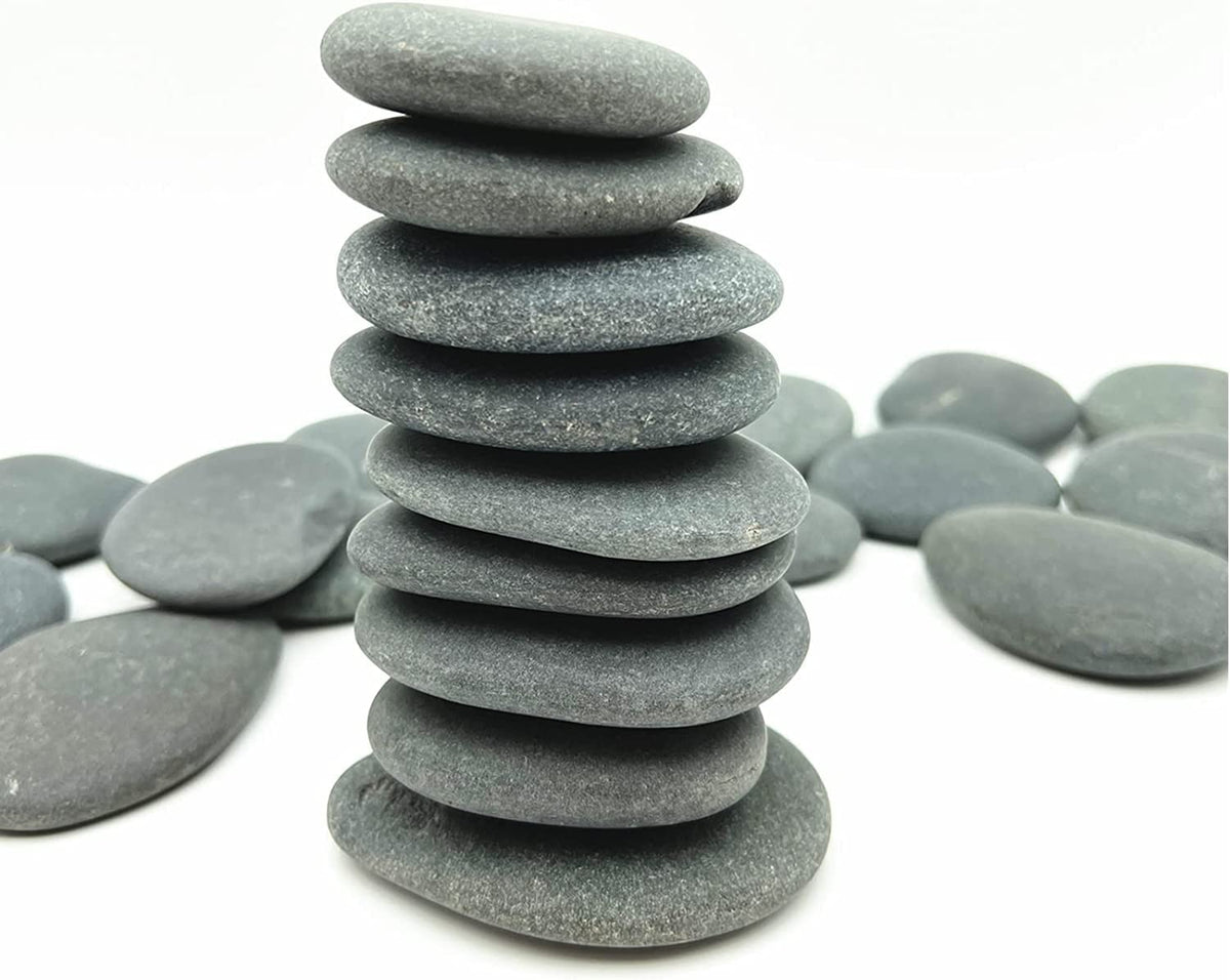 Lifetop 50 PCS Rocks Bulk for Painting, 2"-3" Natural River DIY Flat & Smooth Kindness Stones for Crafts, Decoration, Medium Rocks for Painting,Hand Picked