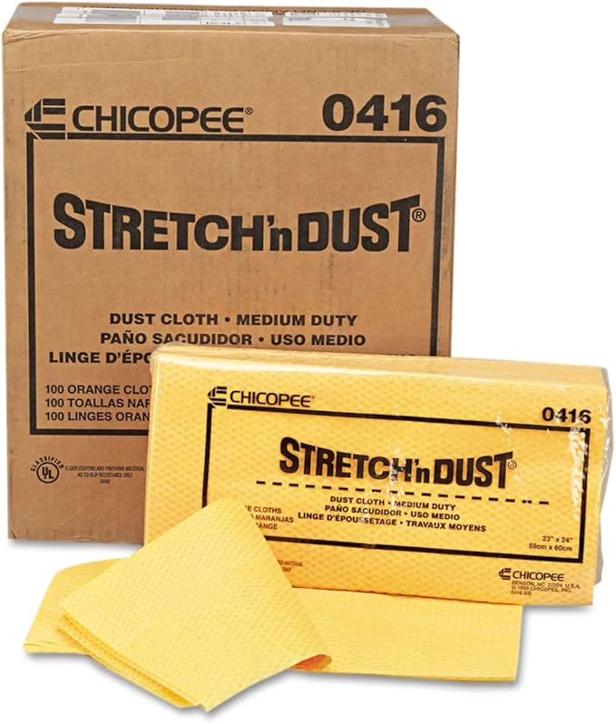 Chicopee 0416 Stretch 'n Dust, Medium Duty 24" x 24" Unfolded Dust Clothes