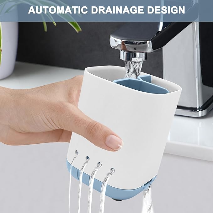 Toothbrush Holder for Bathroom, Plastic Detachable for Easy Cleaning