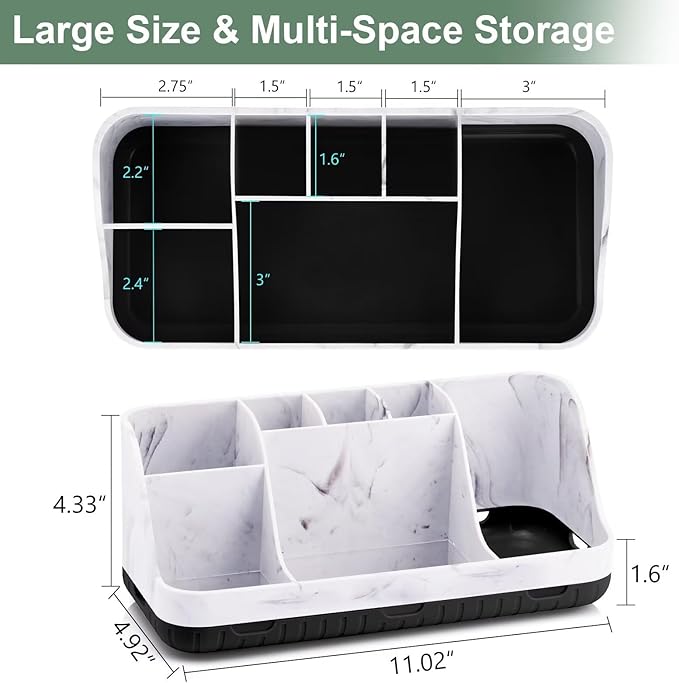 Marble Bathroom Countertop Organizer