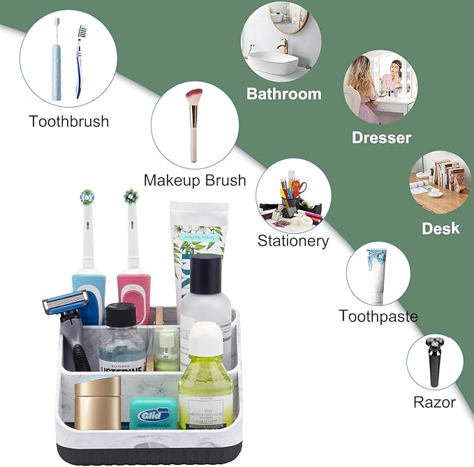 Chintu Toothbrush Holders for Bathroom Counter Organizer