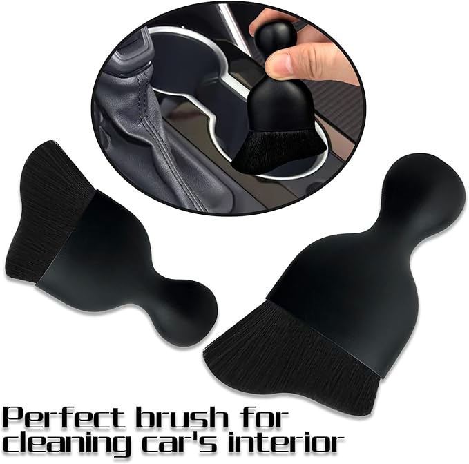 Car Interior Dust Brush, Auto Detailing Brush, Soft Bristles Car Cleaning