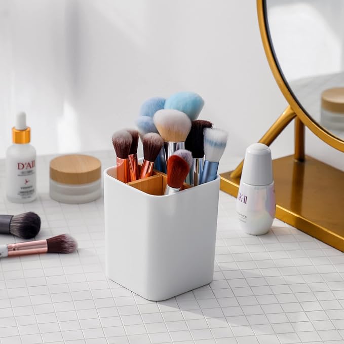 Toothbrush Holder for Bathrooms, 3 Slots Toothbrush and Toothpaste Holder