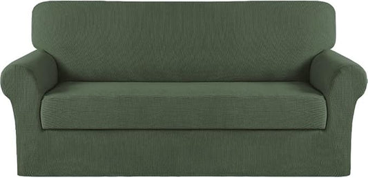 Turquoize Stretch Sofa Slipcover 2 Pieces Sofa Cover Couch Cover