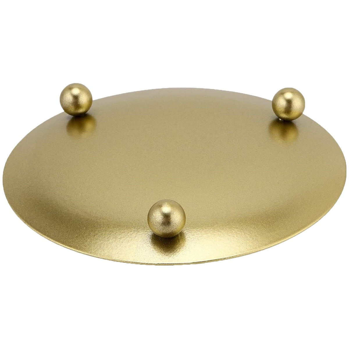 KEILEOHO 6 Pack Gold Candle Holders, 4.5 Inch Gold Iron Plate Candle Holder, Decorative Pillar Candle Plate Stand for Wedding Christmas Pillar Candles, Incense Cones, Wax Candles