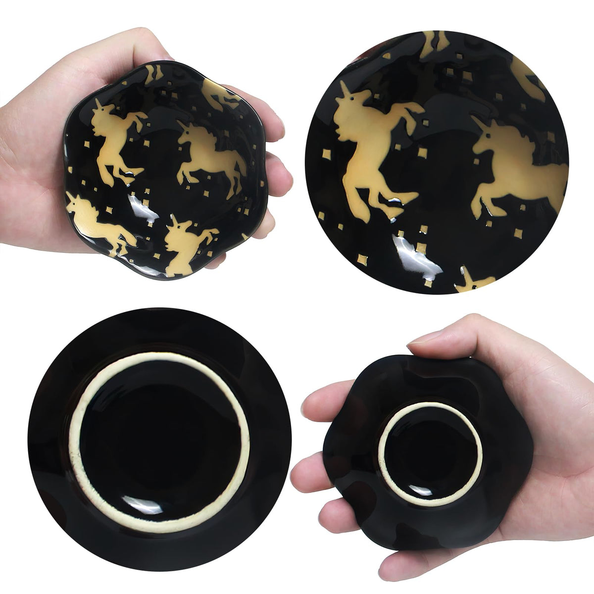 AYFDISHS 4 Inch Ceramic Dipping Bowls, Side Dishes Soy Sauce Dishes Chinese/Japanese Serving Dishes for Sushi Appetizer Plates for Kitchen Home, Set of 4