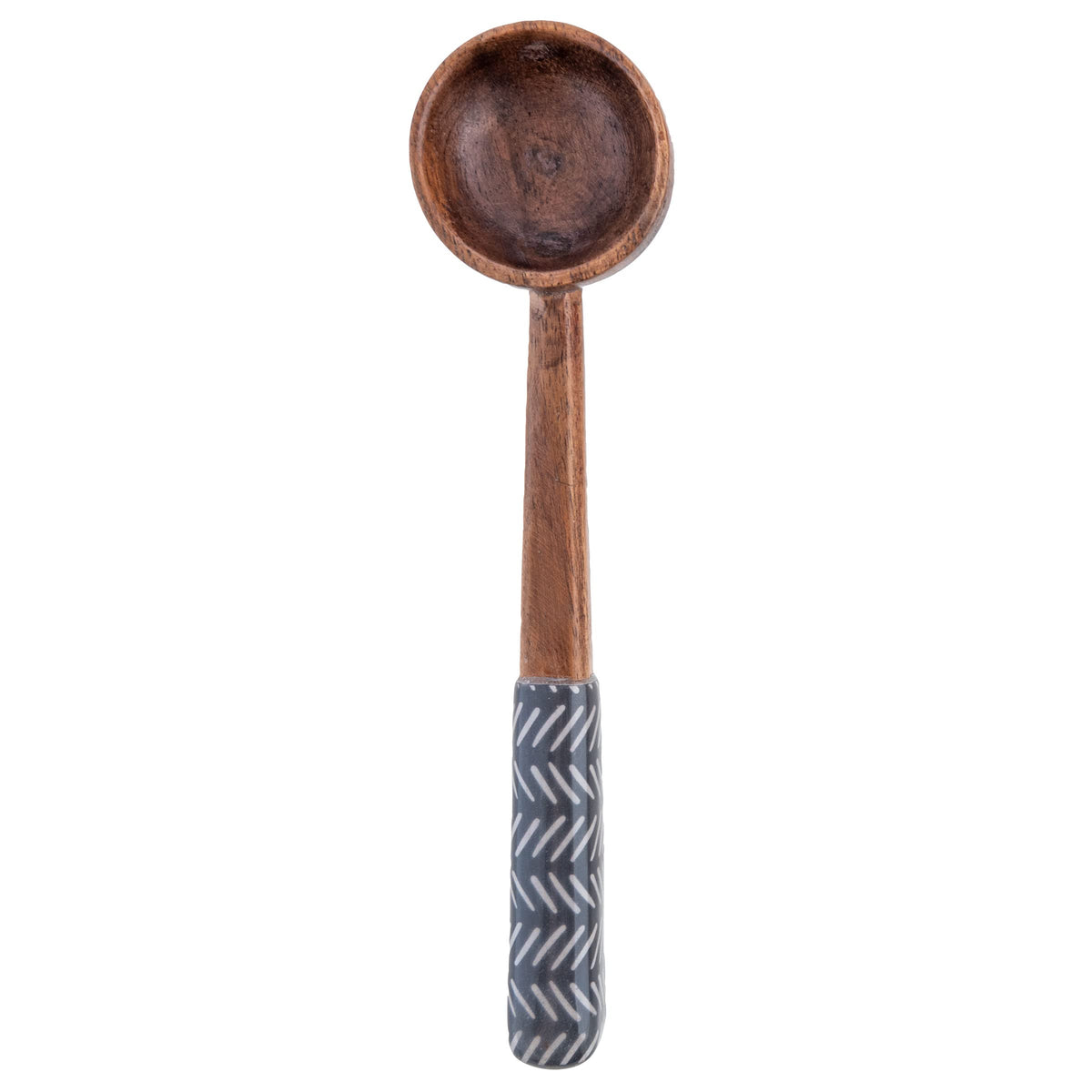 Karma Enamel Tasting Spoons Set - Enamel Tasting Spoons for Cooking - Wood Enamel Kitchen Utensils - Wood Enamel - Set of 4