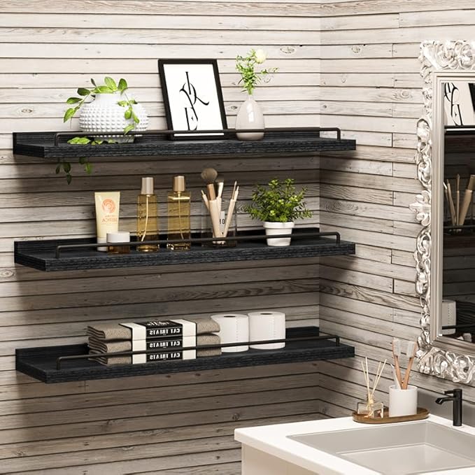 RYOFOBETTO 22 inches Long Floating Shelves, Bathroom Decor Shelves Over Toilet