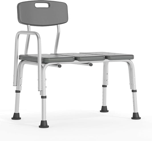 Flash Furniture HERCULES Series 300 Lb. Capacity Adjustable Gray Bath & Shower