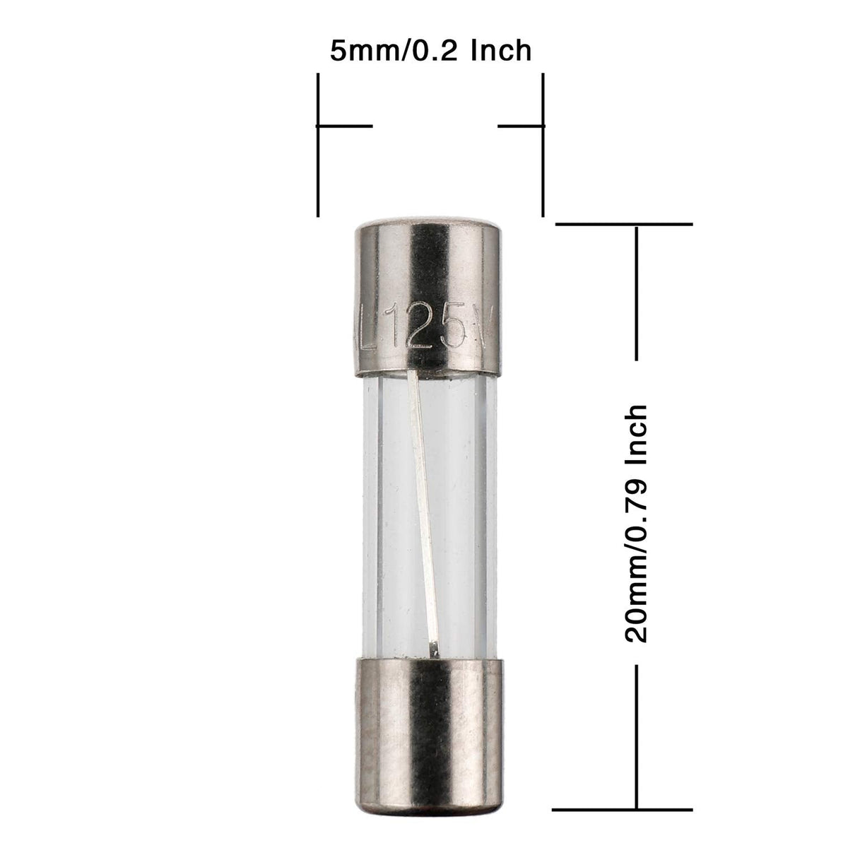 BOJACK Christmas Light Fuses Kit 3.6x10mm Mini Fuse 125V 2.5A 3A 5A and 5x20mm 125V 4A 5A 8A amp Fuses for Christmas Lights