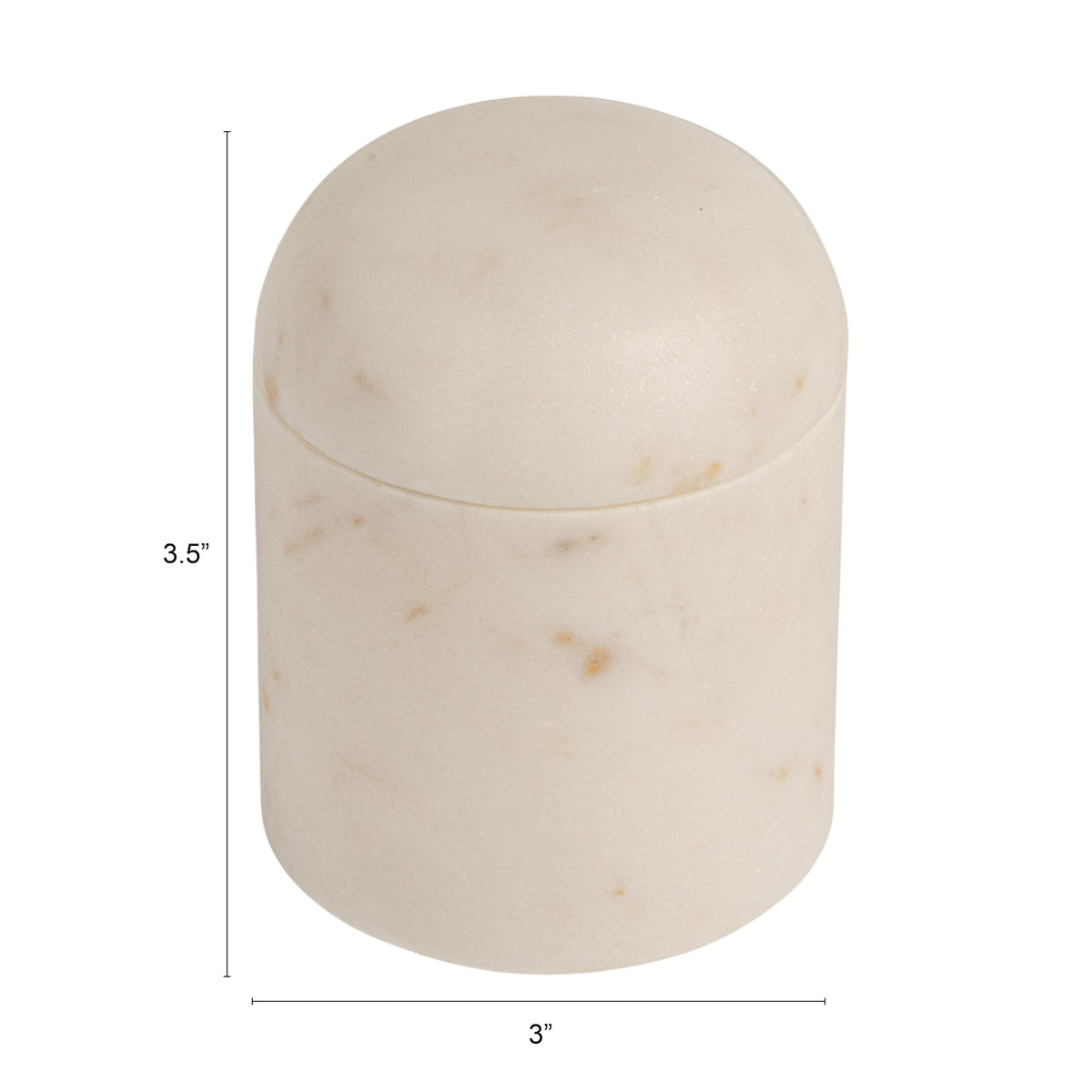 Bloomingville Round Marble Salt Cellar, White