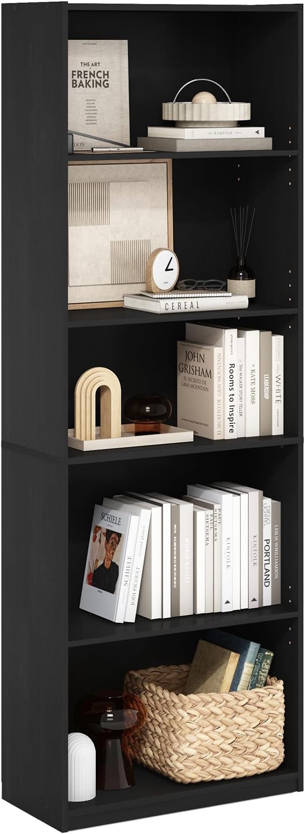 Furinno GEHRY Book Shelf, 5-Tier Bookshelf