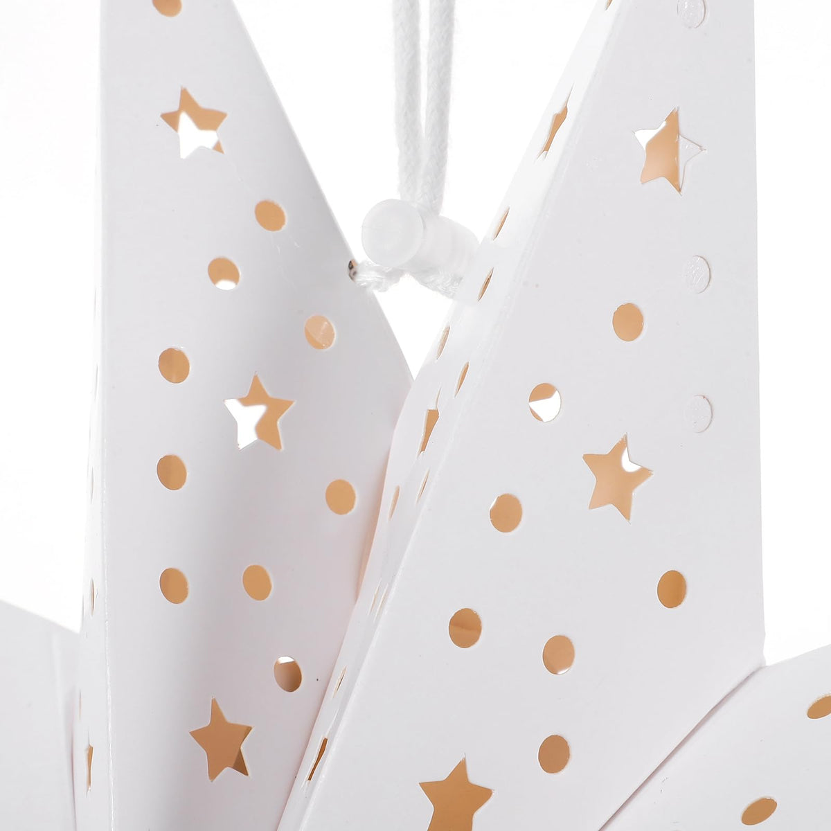 BESPORTBLE 3Pcs White Paper Star Lantern - 35cm Christmas Wedding Party Decor - Hanging Hollow Out Star Paper Lampshade for Holiday New Year Home Decor (Does not Include Lights)