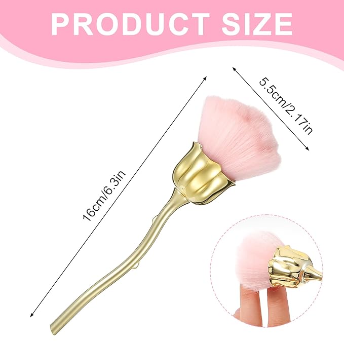2Pcs Nail Dust Brush, Ultra Soft Nylon Powder Remover