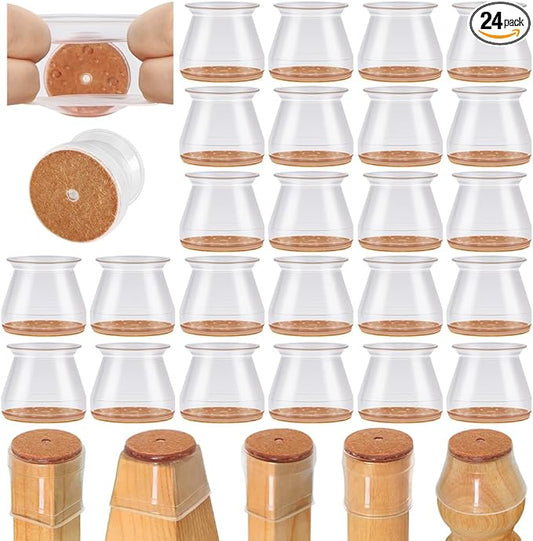 24 Pcs Chair Leg Floor Protectors