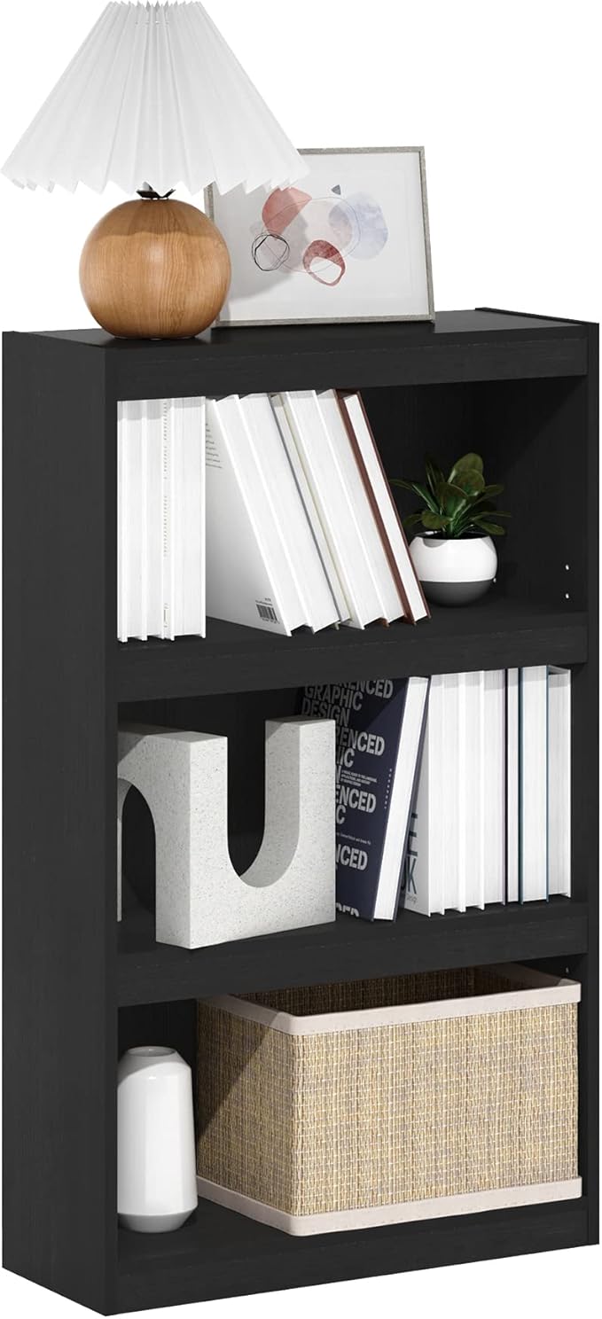 Furinno Jaya Book Shelf, 3-Tier Modern Bookshelf