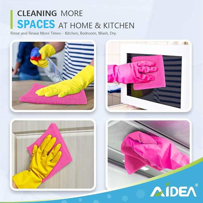 AIDEA Microfiber Cleaning Cloth-12PK, Soft Microfiber Towels