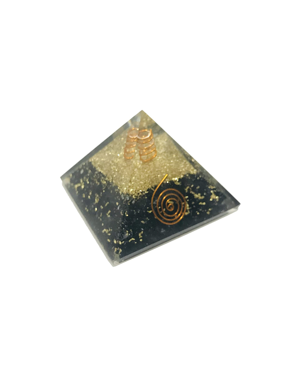Black Tourmaline Orgone Pyramid orgonite Pyramids/Crystal Chakra Energy Generator Natural Crystal Stone for Stress Relives