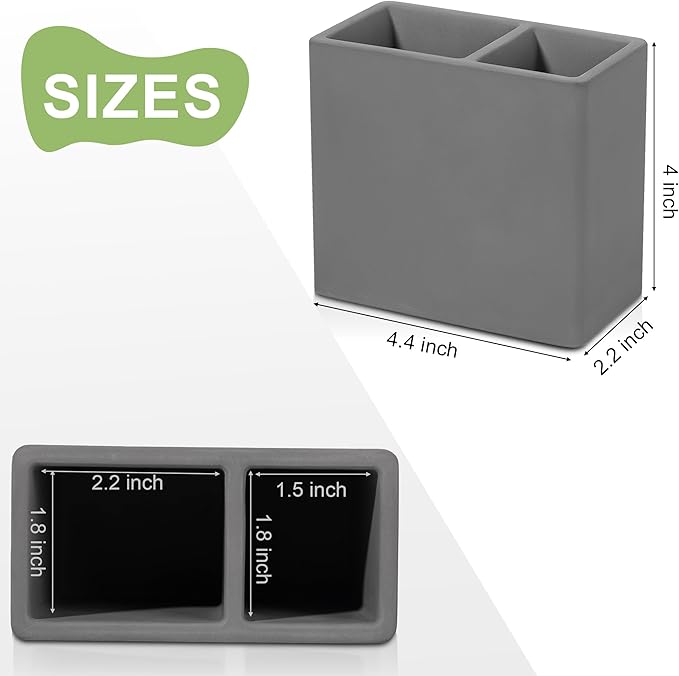 Diatomite Toothbrush Holder 2 Slots Tooth Brush Holder