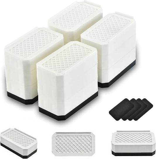 EclatBain Rectangle Bed Risers Furniture Risers Heavy-Duty Rectangular