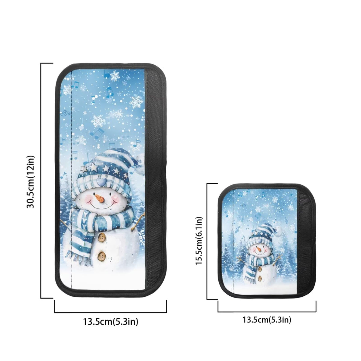 NETILGEN Home Kitchen Decorative Fridge Door Handle Covers Set of 6, Non Slip Kitchen Appliance Decoration for Fridge Dishwashers Microwave Christmas Snowman Blue