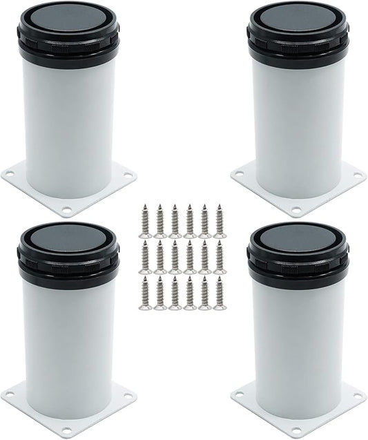 Set of 4 Adjustable Furniture Legs 6 Inch, Stainless Steel Furniture Legs