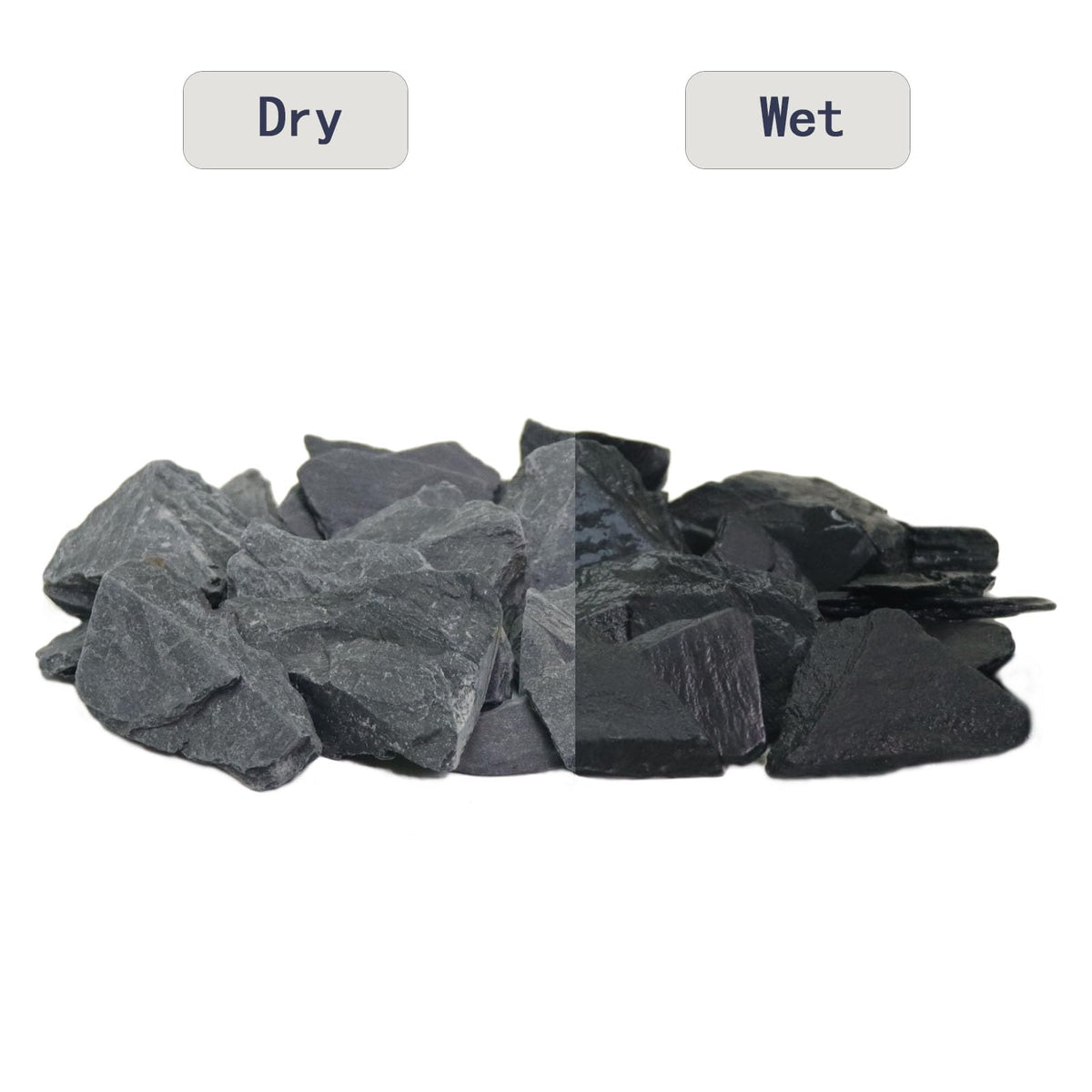 Lechloris 10lb Natural Slate Stone - 0.4-1.2 inch - Perfect Rocks for Aquariums, Fish Tank Decortion, Terrariums, Aquascaping-Miniature or Fairy Gardens, Landscaping Model, Model Railroads - Grey