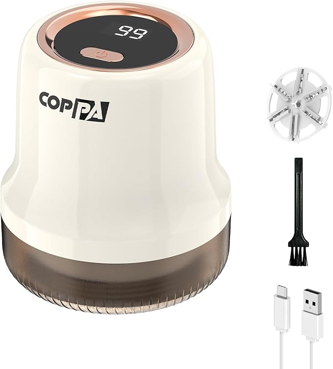 COPPA Lint Remover, LR-MINI USB Rechargeable Lint Removal 6 Blades & 3 Speed