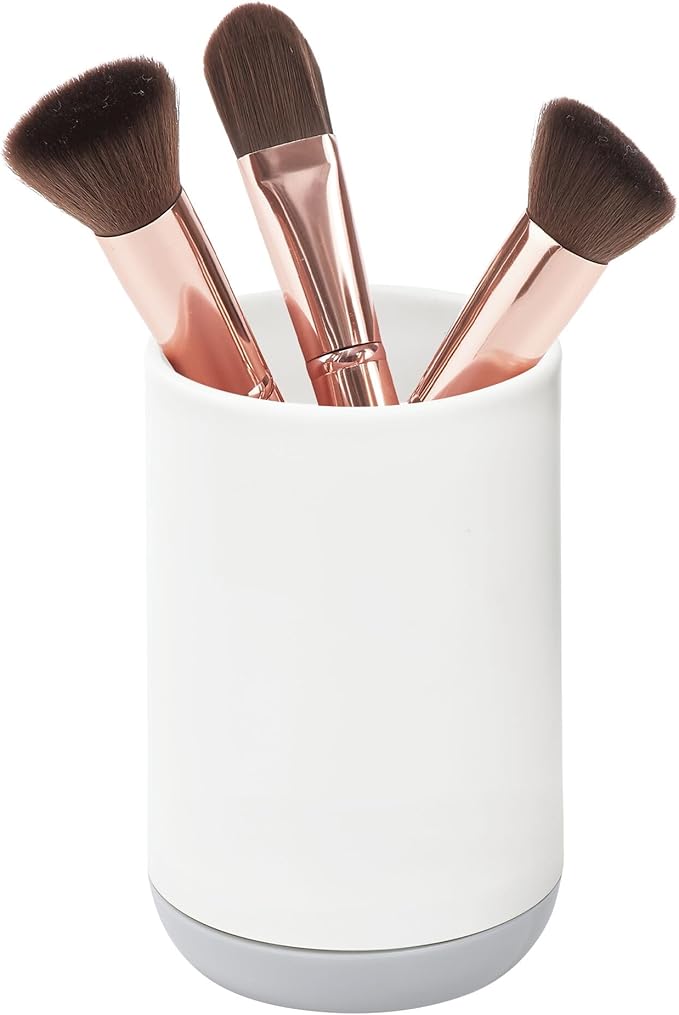 iDesign Toothbrush Holder for Normal Toothbrushes, Spin Brushes, and Toothpaste