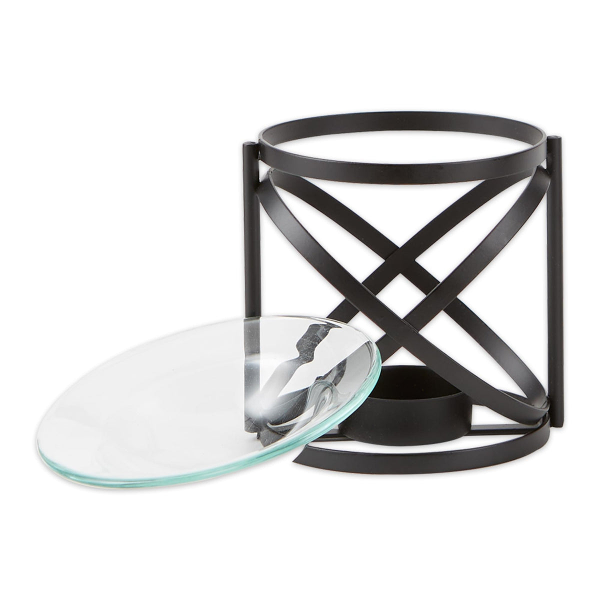 Zingz & Thingz Art Deco Collection Structural Metal Oil Warmer, Orbital, 3.625x3.625x3.625