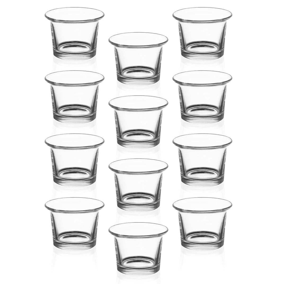 Royal Imports Candle Holder Hanging Oyster Votive Tealight Glass for Wedding, Birthday, Holiday & Home Decoration, Set of 12