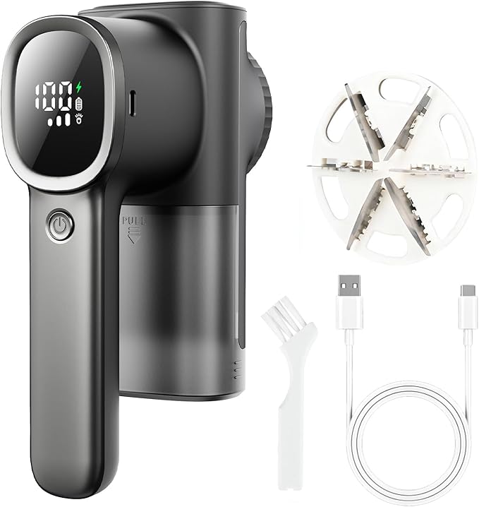 Rechargeable Fabric Shaver & Lint Remover, Electric Sweater Defuzzer