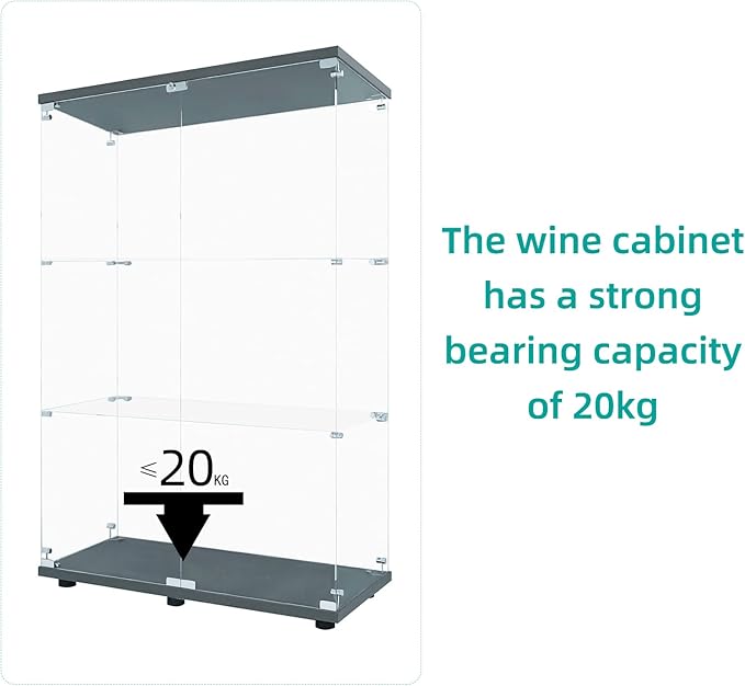 FLYMUHJIA Glass Display Corner Cabinets Storage
