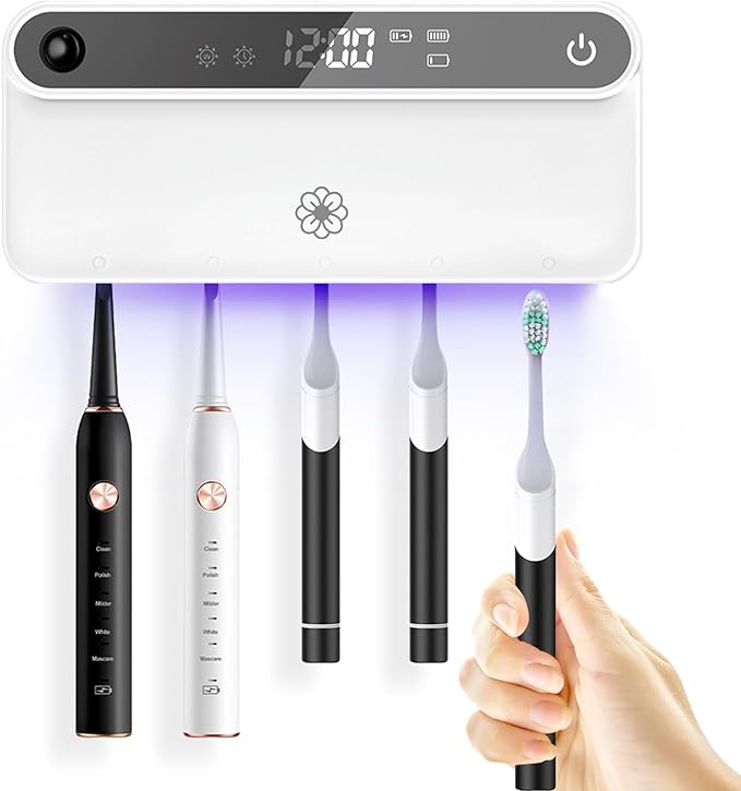 Bloom Toothbrush Sanitizer and Holder