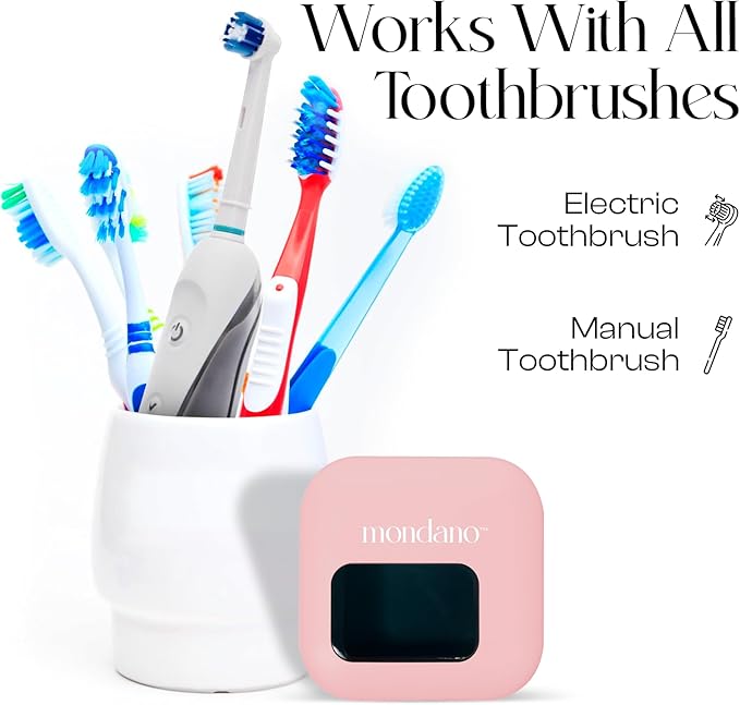 Mondano UV-C Toothbrush Sanitizer and Holder, Toothbrush Case
