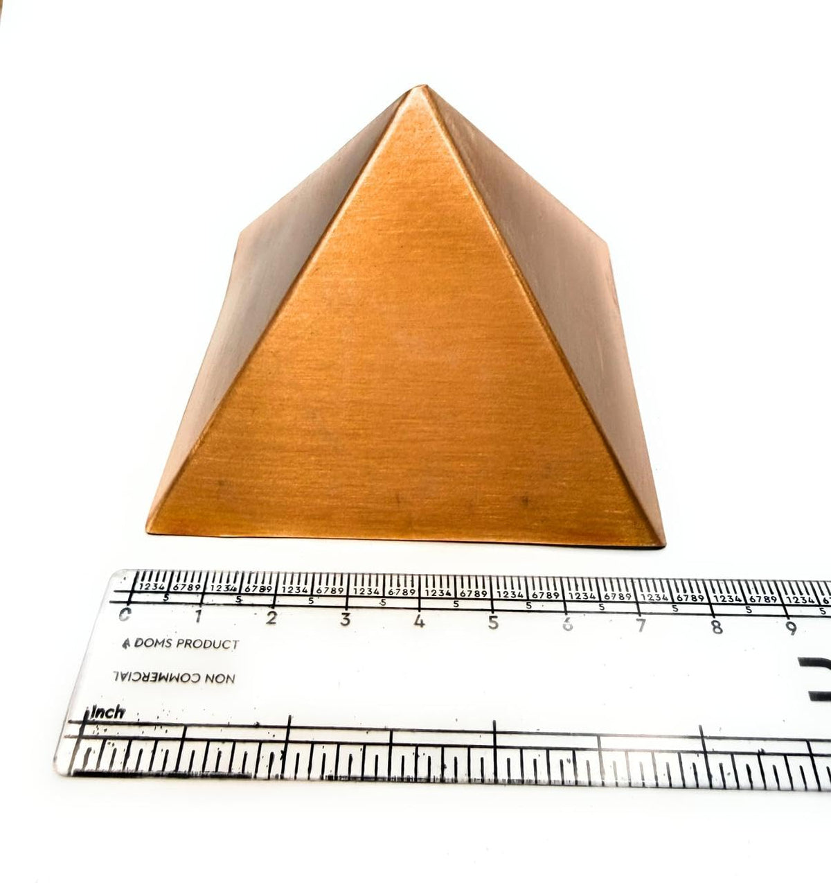 Pure Copper Vastu Pyramid, 3 Inch Hollow Energy Booster, Traditional Indian Style Tabletop Sculpture for Home and Office Decor | Energy for Vibrations at Home, Office | Health & Wealth Benefits