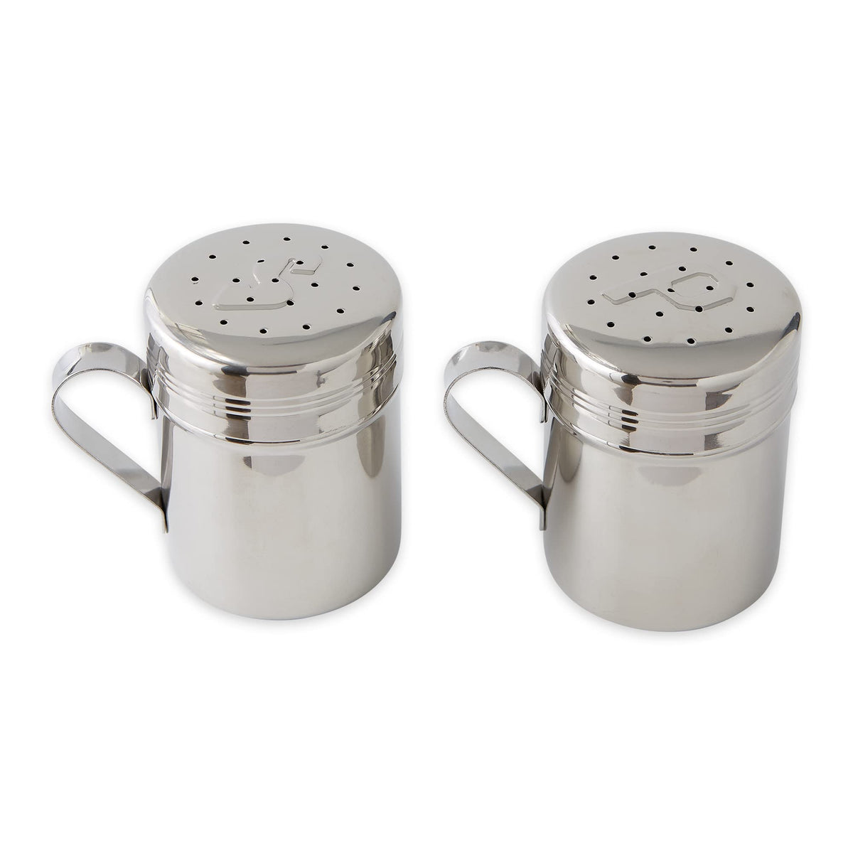 RSVP International Endurance Kitchen Shaker Collection, Dishwasher Safe, Salt & Pepper Set, 10-Ounce, Stainless Steel