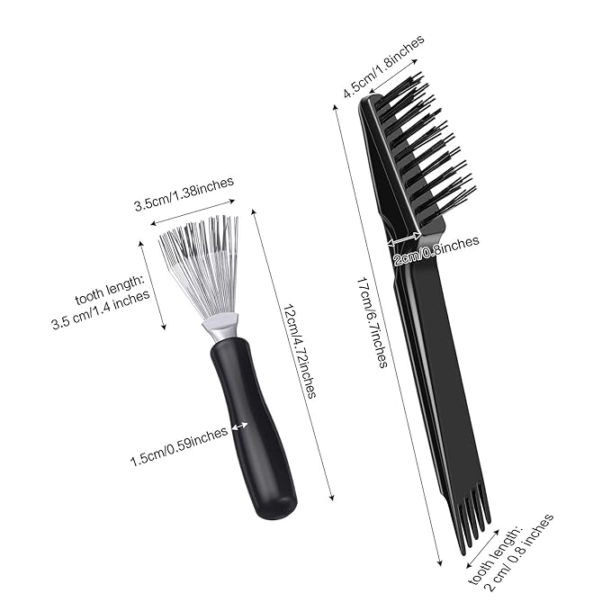 Boao 2 Pieces Hair Brush Cleaning Tool Comb Cleaner Brush Mini Comb Cleaning