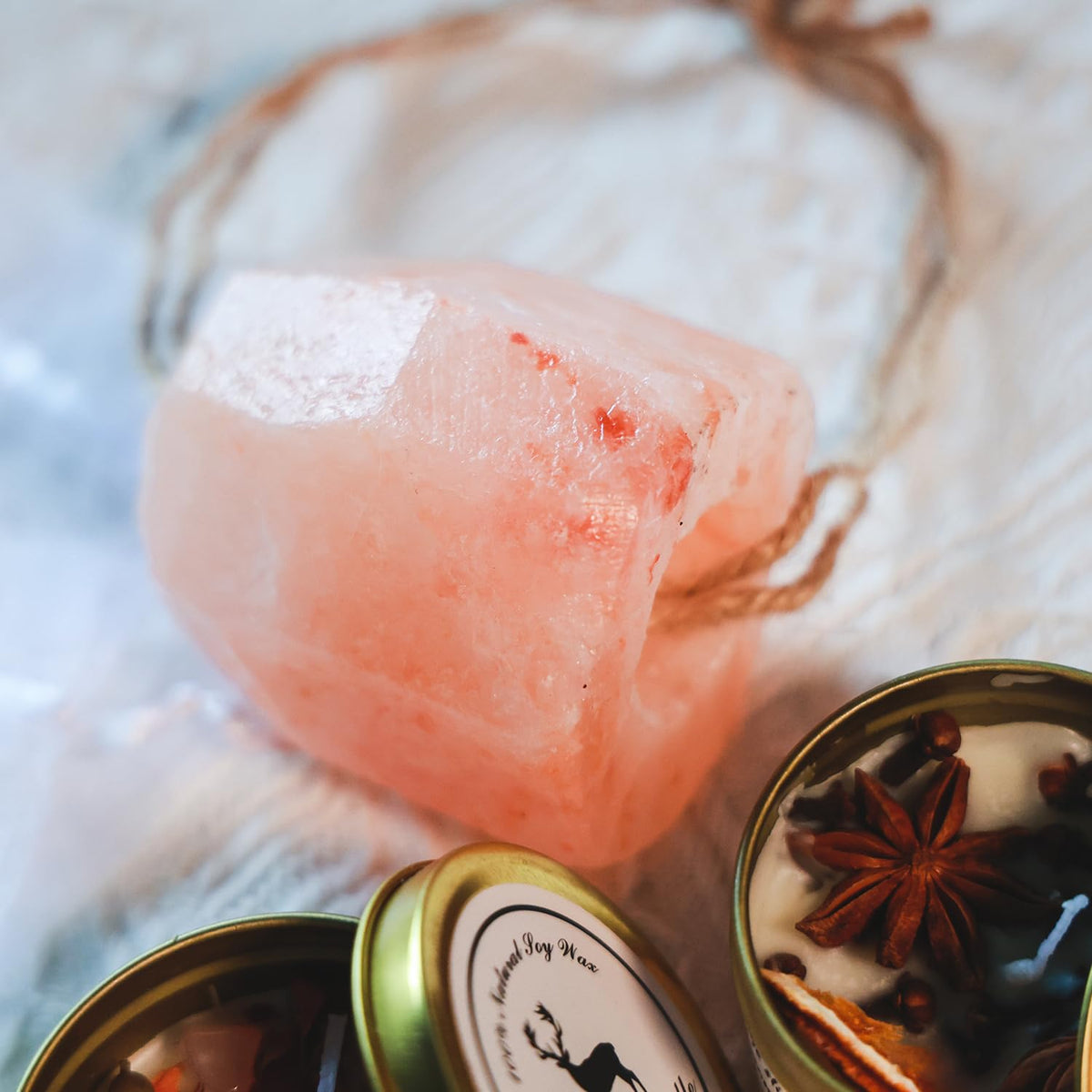 Pink Himalayan Salt SPA Gift, Botanical Bath, Herbal Bath, Salt Soak, Ritual Bath Salts, Self Care Set, Spiritual Bath Soak, Ritual Bath Herbs 100% Natural Bath Gift for Her