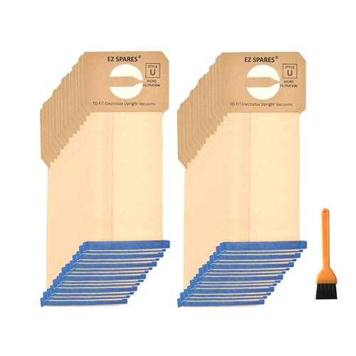 EZ SPARES 30 Pcs Replacements for Electrolux Upright Vacuum Cleaner Style U Electrolux Type U Bags,Paper Dust Bag,Made of Paper, More Environmentally Friendly