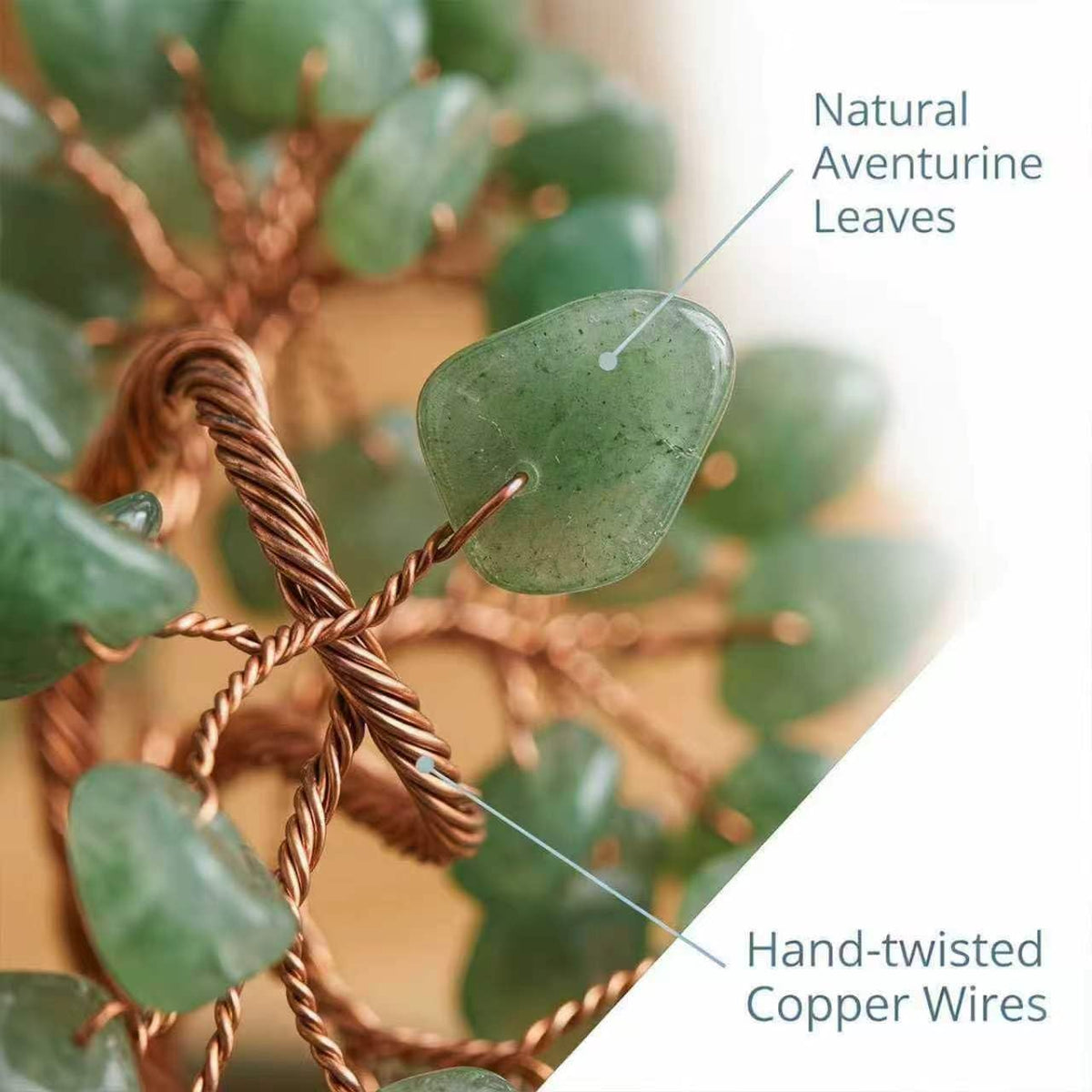 Green Aventurine Crystal Money Tree Bonsai for Entryway Wealth Corner Office Desk Store Front Decor