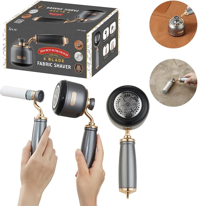 SALAV® Retro Edition Rechargeable Fabric Shaver and Lint Roller