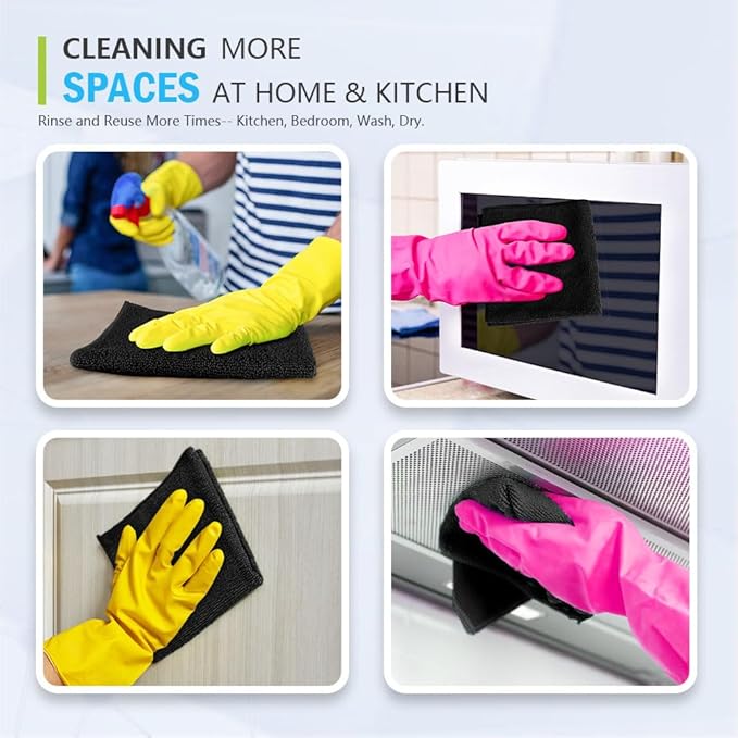 AIDEA Microfiber Cleaning Cloth-100PK, Soft Microfiber Towels