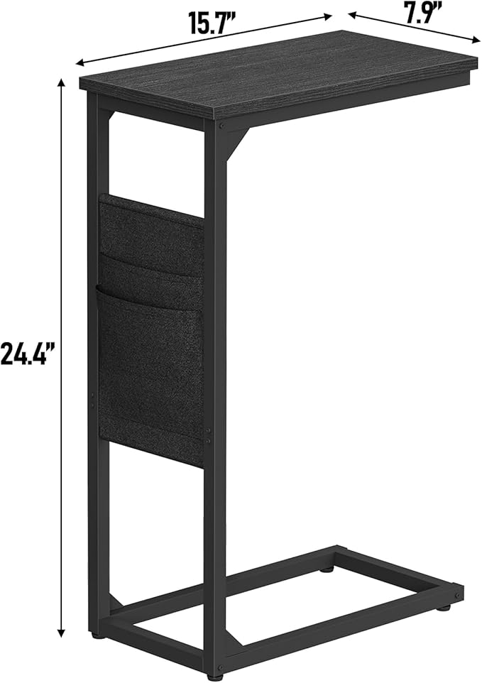 TUTOTAK C Shaped End Table, Side Table