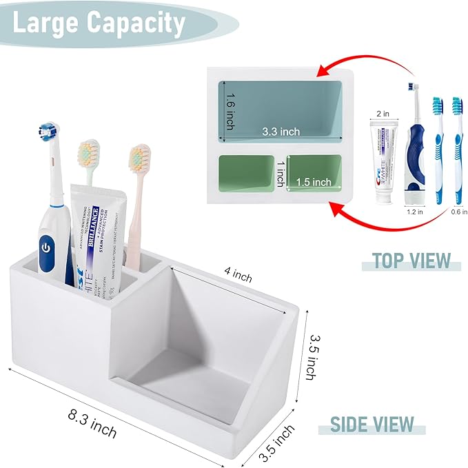 Diatomite Toothbrush Holders for Bathrooms, Quick Dry Electric Tooth Brush and