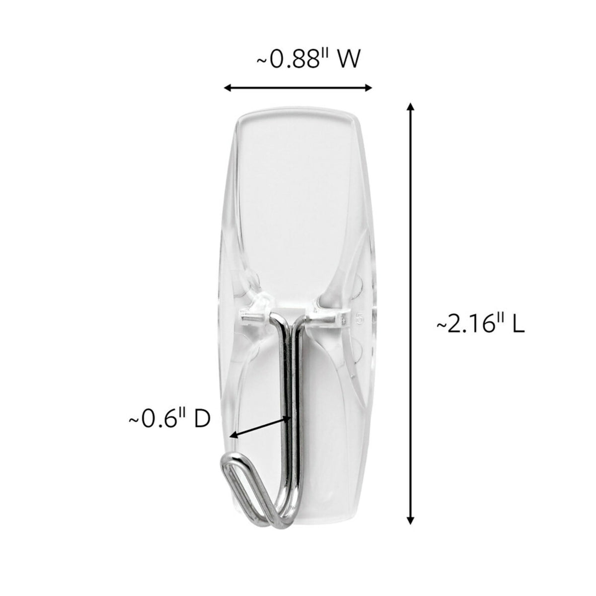 Command Medium Clear Wire Toggle Hooks,10 Wall Hook and 12 Strips, Damage-Free Hanging with Adhesive, Great for Hanging, Organization and Storage, Holds up to 2 lb