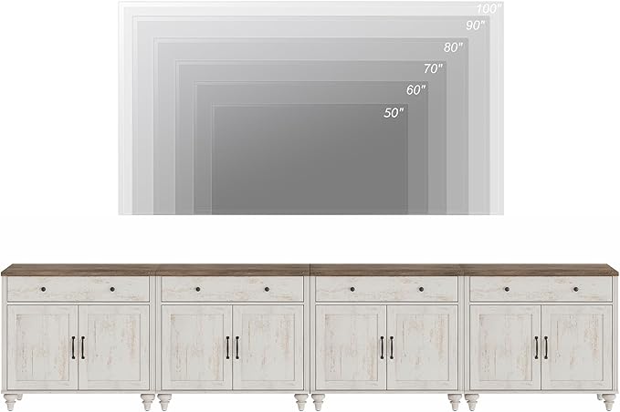 WAMPAT Large TV Stand for 100 inch TV