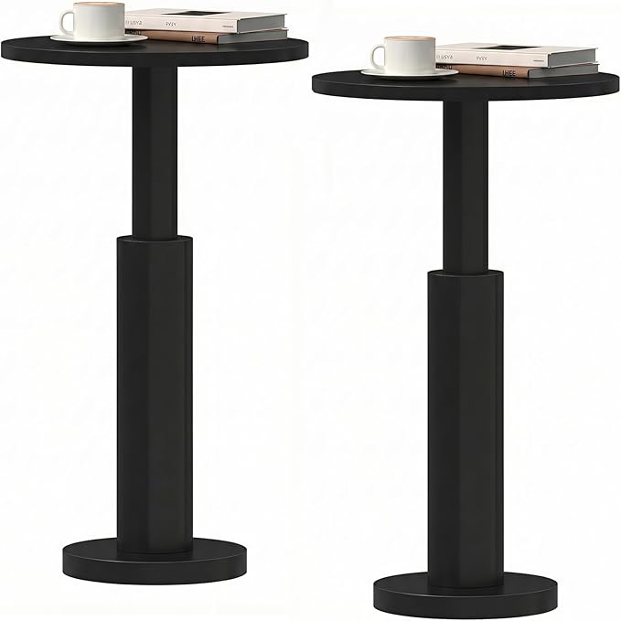 LAATOOREE Small Round Side Tables Set of 2, Drink Tables, Accent Coffee Tables